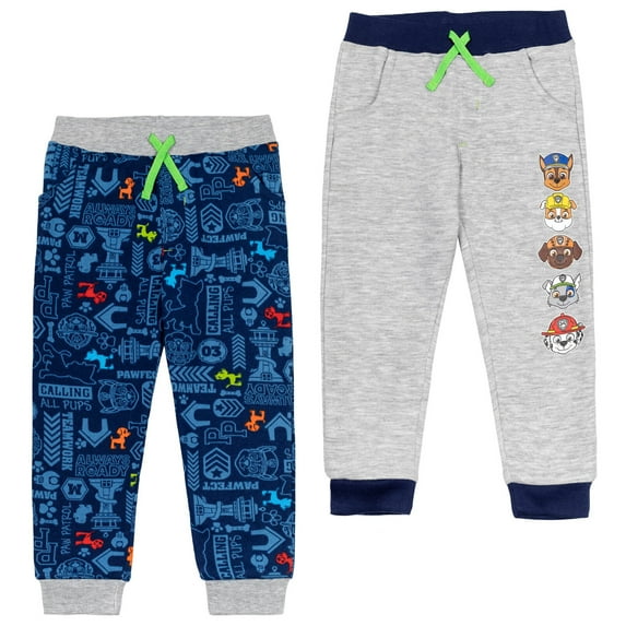 Paw Patrol Chase Marshall Rubble Infant Baby Boys Fleece 2 Pack Pants Infant to Little Kid