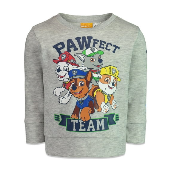 Paw Patrol Chase Marshall Rubble Little Boys Fleece Sweatshirt Toddler to Big Kid