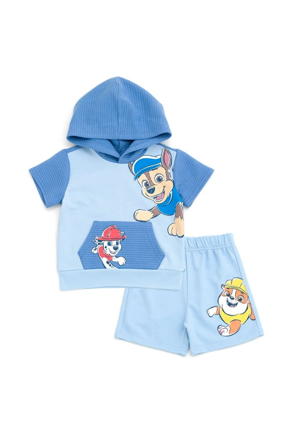 Chase Marshall Rubble Pullover Hoodie and French Terry Shorts Newborn to Little Kid