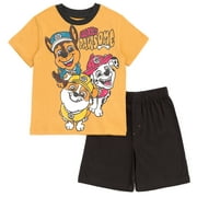Paw Patrol Chase Marshall Rubble T-Shirt and Twill Shorts Outfit Set Toddler to Little Kid