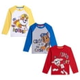 thumbnail image 1 of Paw Patrol Chase Marshall Rubble Toddler Boys 3 Pack Long Sleeve T-Shirts Toddler to Little Kid, 1 of 5