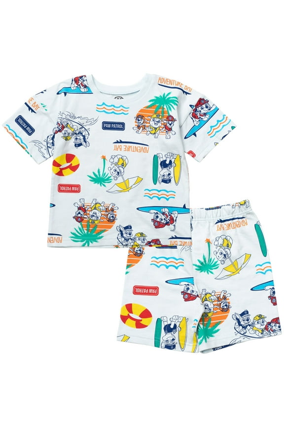 Chase Marshall Rubble Toddler Boys French Terry T-Shirt and Shorts Outfit Set Infant to Little Kid