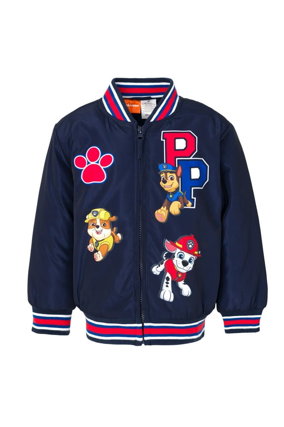 Chase Marshall Rubble Varsity Zip Up Bomber Jacket Toddler to Little Kid