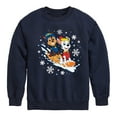 thumbnail image 1 of Paw Patrol - Chase Marshall Sledding - Toddler And Youth Crewneck Fleece Sweatshirt, 1 of 6