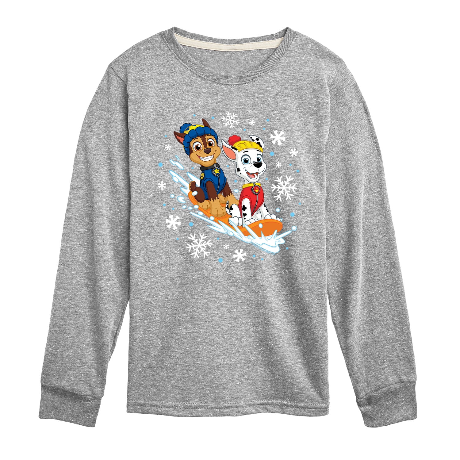 Long Chase Sleeve Marshall Patrol Toddler Paw Graphic Youth - Sledding And - T-Shirt