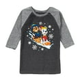 thumbnail image 1 of Paw Patrol - Chase Marshall Sledding - Toddler And Youth Raglan Graphic T-Shirt, 1 of 7