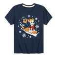 thumbnail image 1 of Paw Patrol - Chase Marshall Sledding - Toddler And Youth Short Sleeve Graphic T-Shirt, 1 of 6