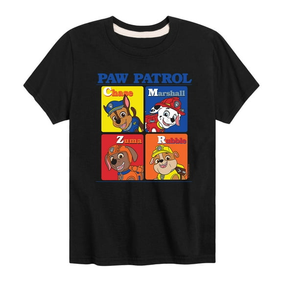 Paw Patrol - Chase, Marshall, Zuma, Rubble - Toddler And Youth Short Sleeve Graphic T-Shirt