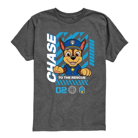 Paw Patrol - Chase Rescue - Youth Boys Short Sleeve Graphic T-Shirt