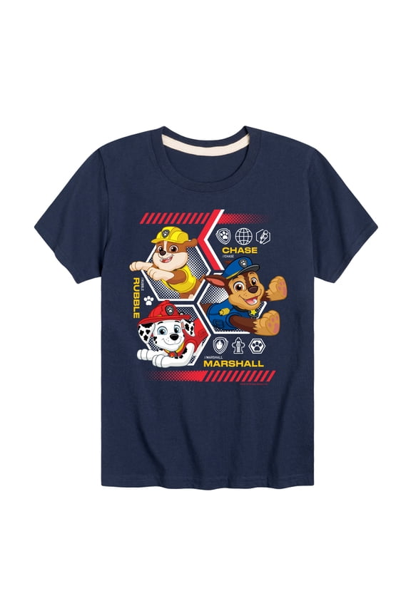 - Chase Rubble Marshall Hexagons - Toddler & Youth Short Sleeve Graphic T-Shirt