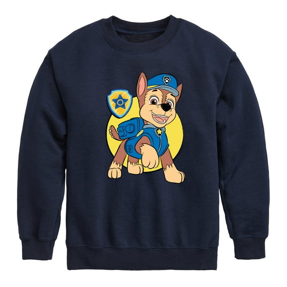 Paw Patrol - Chase Sketch - Toddler & Youth Crewneck Fleece Sweatshirt