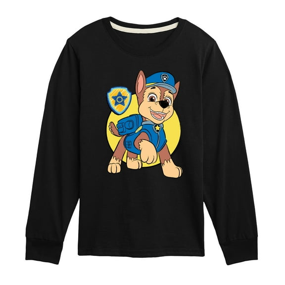 Paw Patrol - Chase Sketch - Toddler & Youth Long Sleeve Graphic T-Shirt