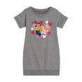 thumbnail image 1 of Paw Patrol - Chase Sky Hearts - Toddler And Youth Girls Fleece Dress, 1 of 6