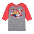 thumbnail image 1 of Paw Patrol - Chase Sky Hearts - Toddler And Youth Raglan Graphic T-Shirt, 1 of 7