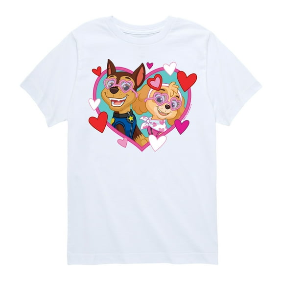 Paw Patrol - Chase Sky Hearts - Toddler And Youth Short Sleeve Graphic T-Shirt