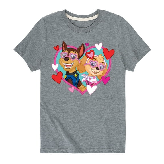 Paw Patrol - Chase Sky Hearts - Toddler And Youth Short Sleeve Graphic T-Shirt
