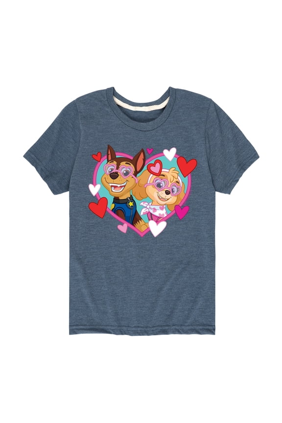 - Chase Sky Hearts - Toddler And Youth Short Sleeve Graphic T-Shirt