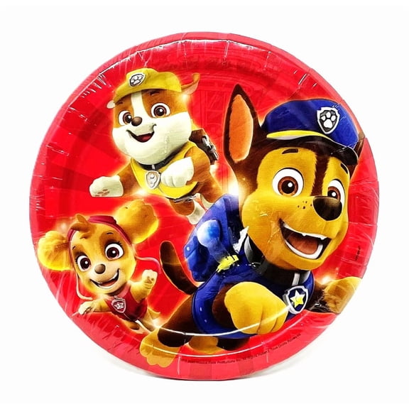 Paw Patrol Chase Skye & Rubble 6-3/4" Party Plates - Pack of 8