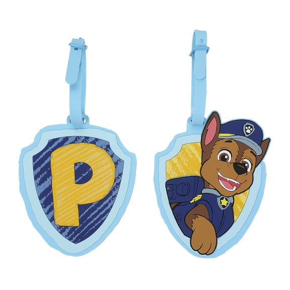 Paw Patrol Chase the Police Dog Molded Rubber Luggage Tags (Set of 2)