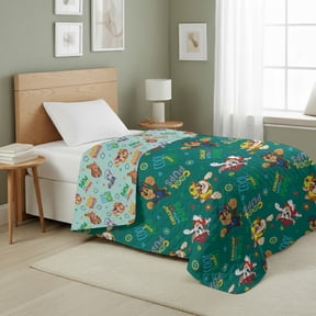 Paw Patrol Chill Pups Quilted Throw Blanket 60x80 inches, Kids Character Bedding