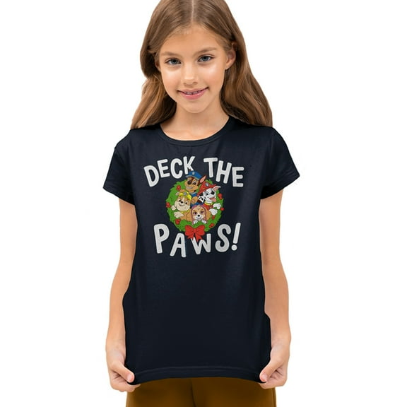 Paw Patrol Christmas Deck The Paws Kids T Shirtfor Youth Toddler Boys and Girls