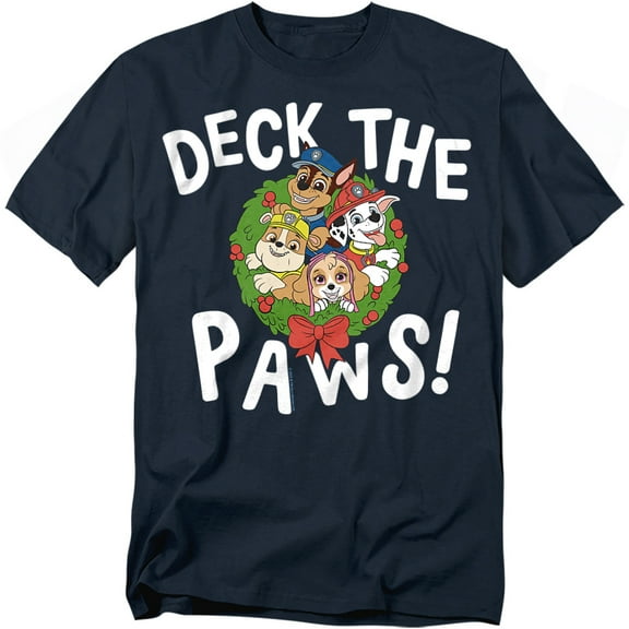 Paw Patrol Christmas Deck The Paws Unisex Adult T Shirt