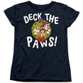 thumbnail image 1 of Paw Patrol Christmas Deck The Paws Women's T Shirt, 1 of 5
