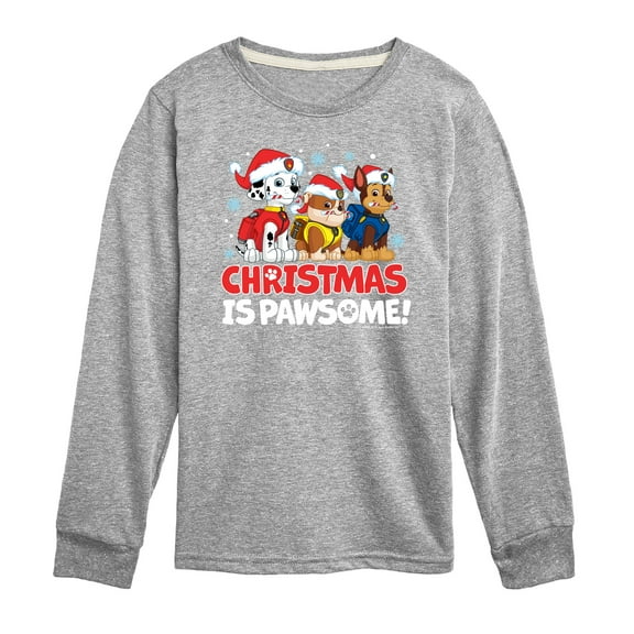 Paw Patrol - Christmas Is Pawsome - Toddler And Youth Long Sleeve Graphic T-Shirt