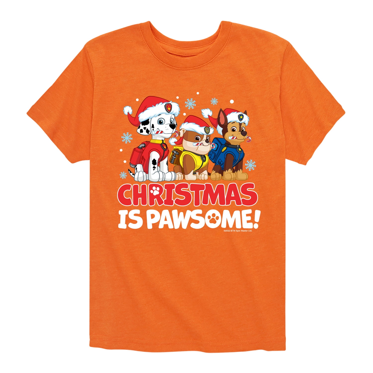 Paw Patrol Christmas Is Pawsome Toddler And Youth Short Sleeve