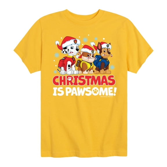 Paw Patrol - Christmas Is Pawsome - Toddler And Youth Short Sleeve Graphic T-Shirt