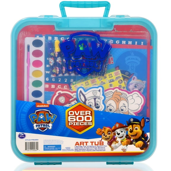 Paw Patrol Coloring and Activity Book Set, Color Mess Free Craft Art Kit for Kids, Includes Drawing Pad, Markers, Stickers