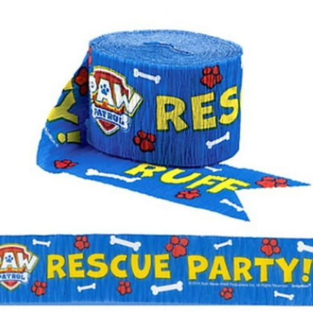 Paw Patrol Crepe Paper Streamer (30ft)