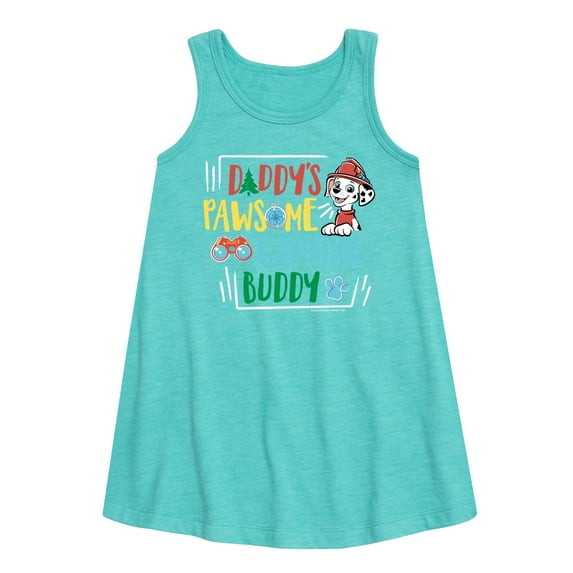 Paw Patrol - Daddy's Pawsome Camping Buddy - Toddler And Youth Girls Fleece Dress