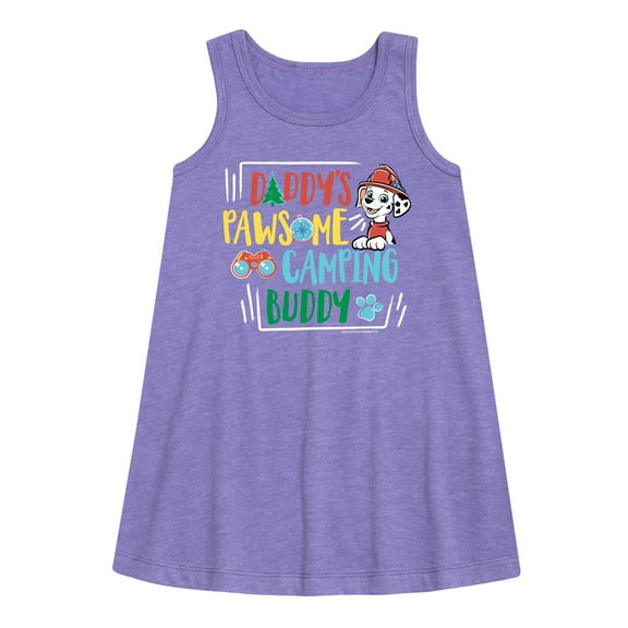Paw Patrol - Daddy's Pawsome Camping Buddy - Toddler And Youth Girls Fleece Dress