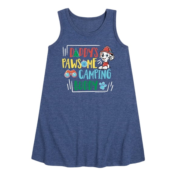 Paw Patrol - Daddy's Pawsome Camping Buddy - Toddler And Youth Girls Fleece Dress