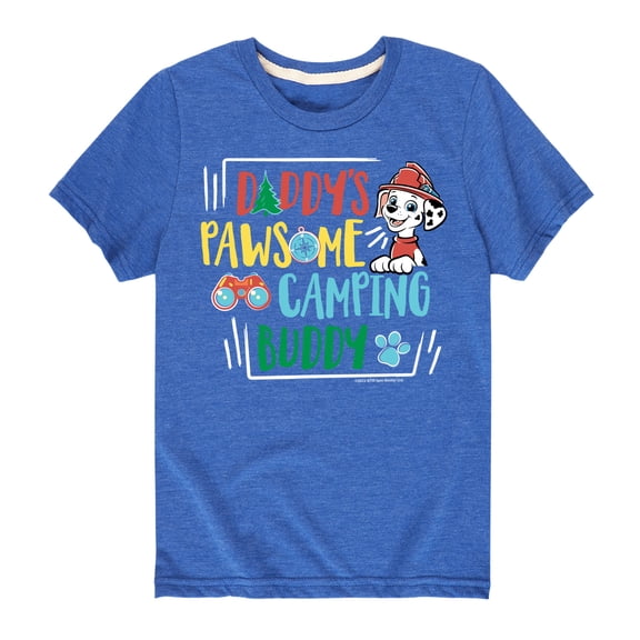 Paw Patrol - Daddy's Pawsome Camping Buddy - Toddler And Youth Short Sleeve Graphic T-Shirt
