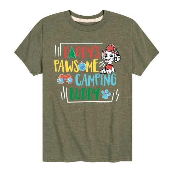 Paw Patrol - Daddy's Pawsome Camping Buddy - Toddler And Youth Short Sleeve Graphic T-Shirt
