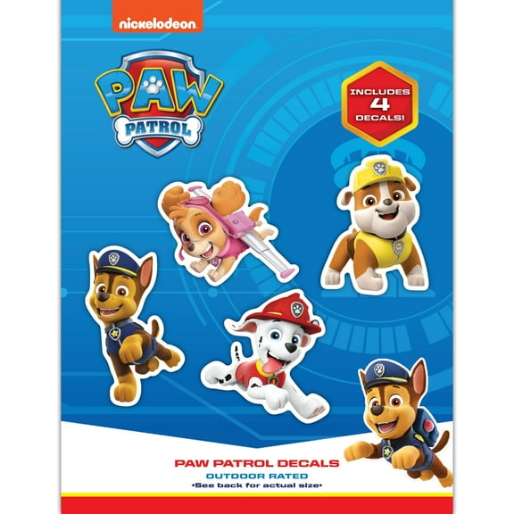 Paw Patrol Decals - Set of 4 Stickers Chase, Skye, Marshall, Rubble for Kids and Adults - Vinyl Decals for Laptop, Tumbler, Water Bottle, Vehicles - Nickelodeon Stickers