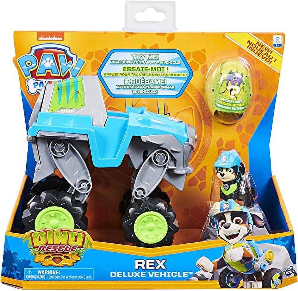 Paw Patrol, Dino Rescue Rex's Transforming Vehicle with Mystery Dinosaur Figure