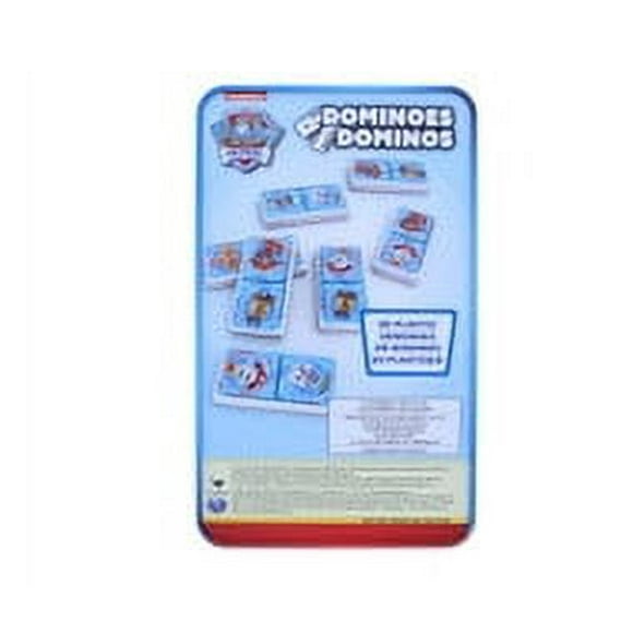 Paw Patrol Dominoes Game Set in Storage Tin, for Families and Kids Ages 4 & Up - 28 Dominoes