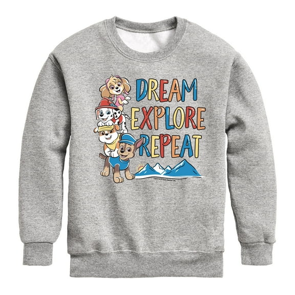 Paw Patrol - Dream, Explore, Repeat - Toddler And Youth Crewneck Fleece Sweatshirt