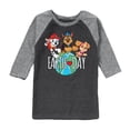 thumbnail image 1 of Paw Patrol - Earth Day Globe - Toddler And Youth Raglan Graphic T-Shirt, 1 of 5