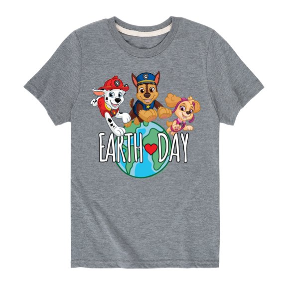 Paw Patrol - Earth Day Globe - Toddler And Youth Short Sleeve Graphic T-Shirt
