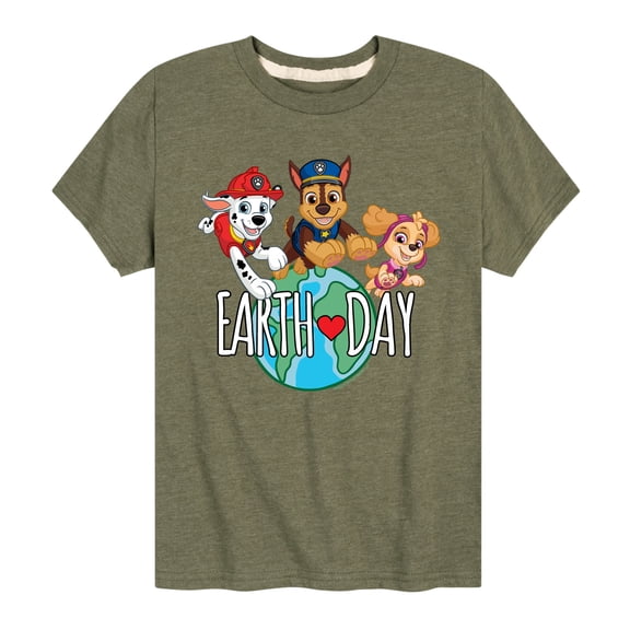 Paw Patrol - Earth Day Globe - Toddler And Youth Short Sleeve Graphic T-Shirt
