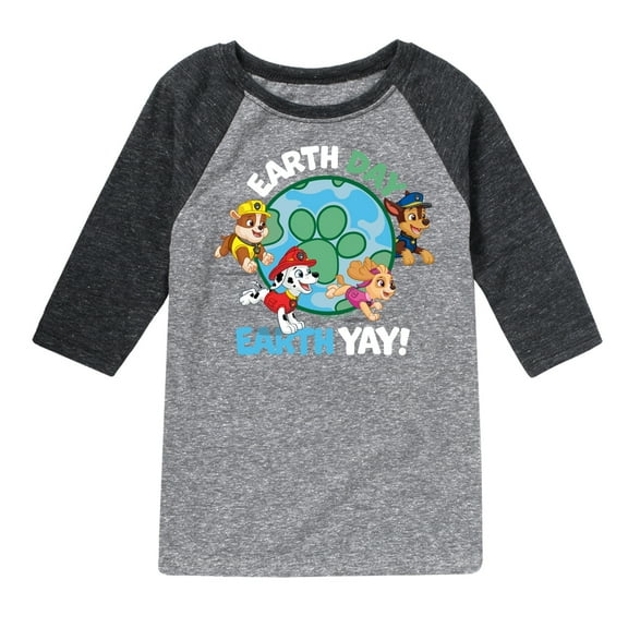 Paw Patrol - Earth Day Yay - Toddler And Youth Raglan Graphic T-Shirt