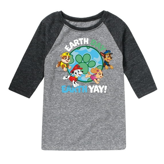 Paw Patrol - Earth Day Yay - Toddler And Youth Raglan Graphic T-Shirt