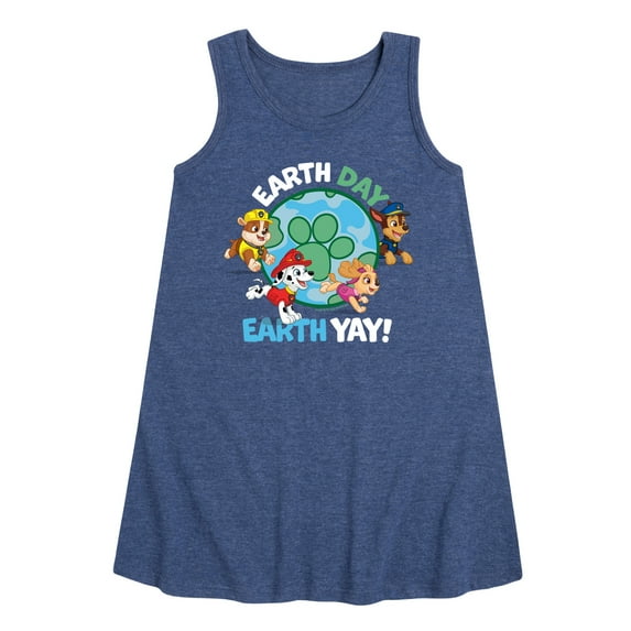 Paw Patrol - Earth Day Yay - Toddler and Youth Girls A-line Dress
