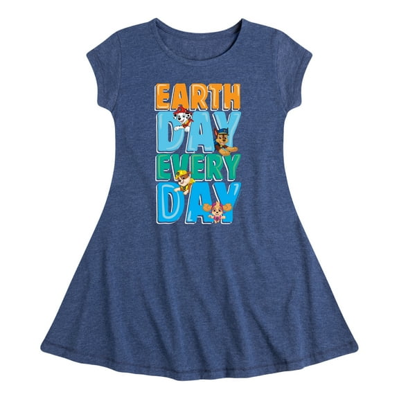 Paw Patrol - Earth Every Day - Toddler And Youth Girls Fit And Flare Dress