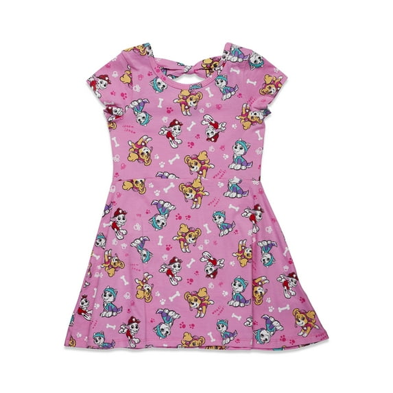 Paw Patrol Everest Marshall Skye Big Girls Skater Dress Pink 10-12