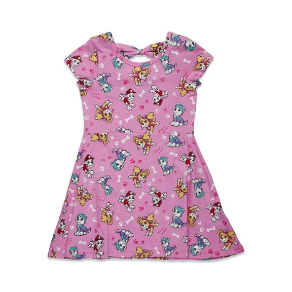 Paw Patrol Everest Marshall Skye Little Girls Skater Dress Pink 6-6X
